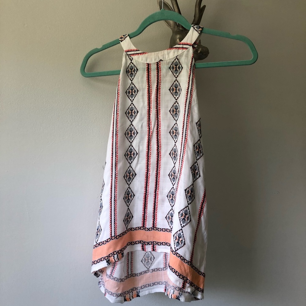 Summer top with vertical pattern